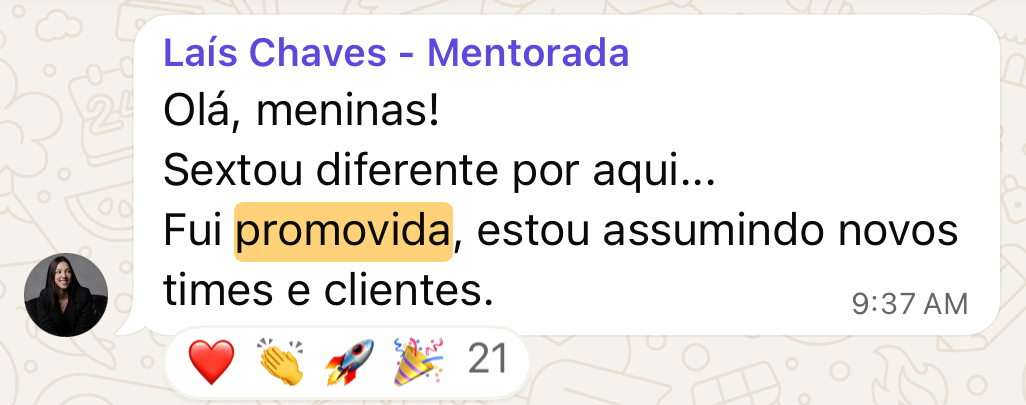 Laís Chaves - Promovida novos times