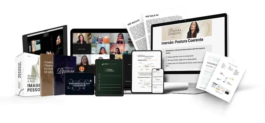 Materiais e telas que você terá acesso na imersão